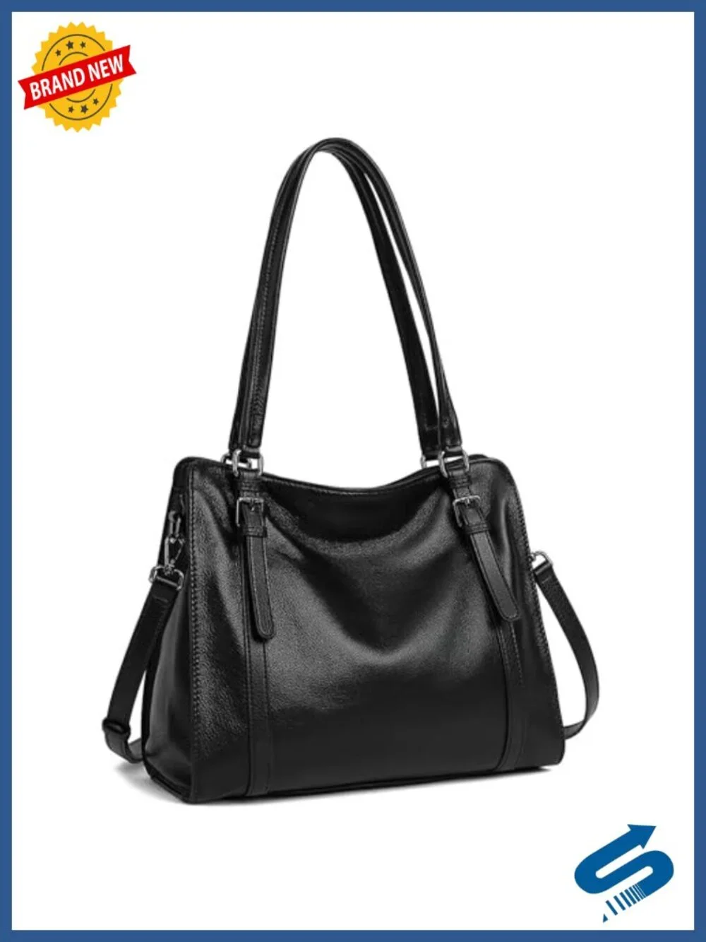 Genuine Leather Hobo Bag Women Crossbody Shoulder Purse Adjustable Strap Handbag